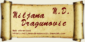 Miljana Dragunović vizit kartica